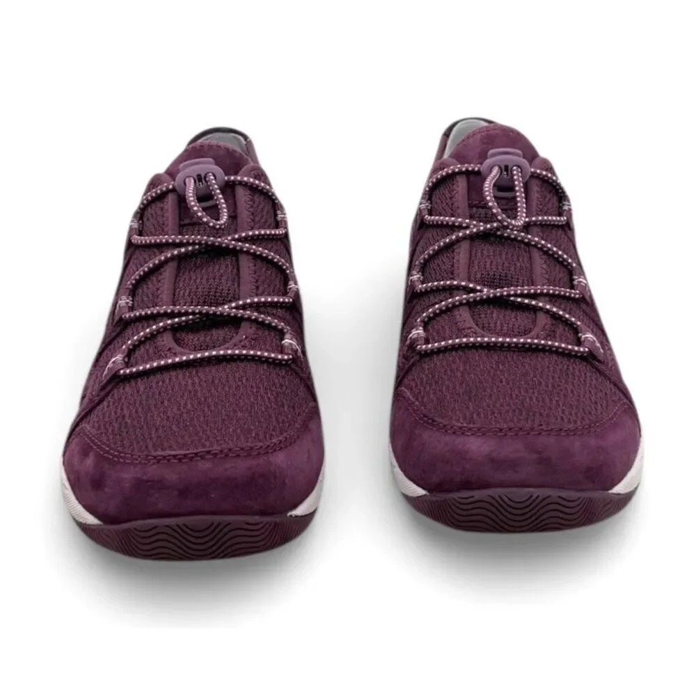 DANSKO Womens Holland Supportive Leather Burgundy Wine Suede Sneaker EU 36
